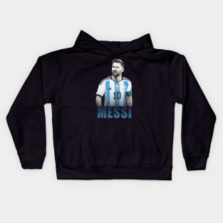 Messi Tribute - Lionel Soccer Player Goat Messi - Ronaldo Soccer Mbappe Messi Argentina Maradona Michael Jordan Inter Miami Ronaldinho Argentina Cristiano Ronaldo - 10 - Barcelona vs real Madrid - World Cup - Mundial de Futbol Kids Hoodie